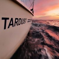 Coastal Skipper - from Zero to Hero this image displays our beautiful vessel Stardust sailing in the sunset